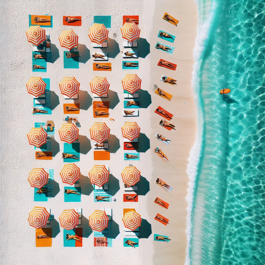 Beach Aerial — Realistic Photo