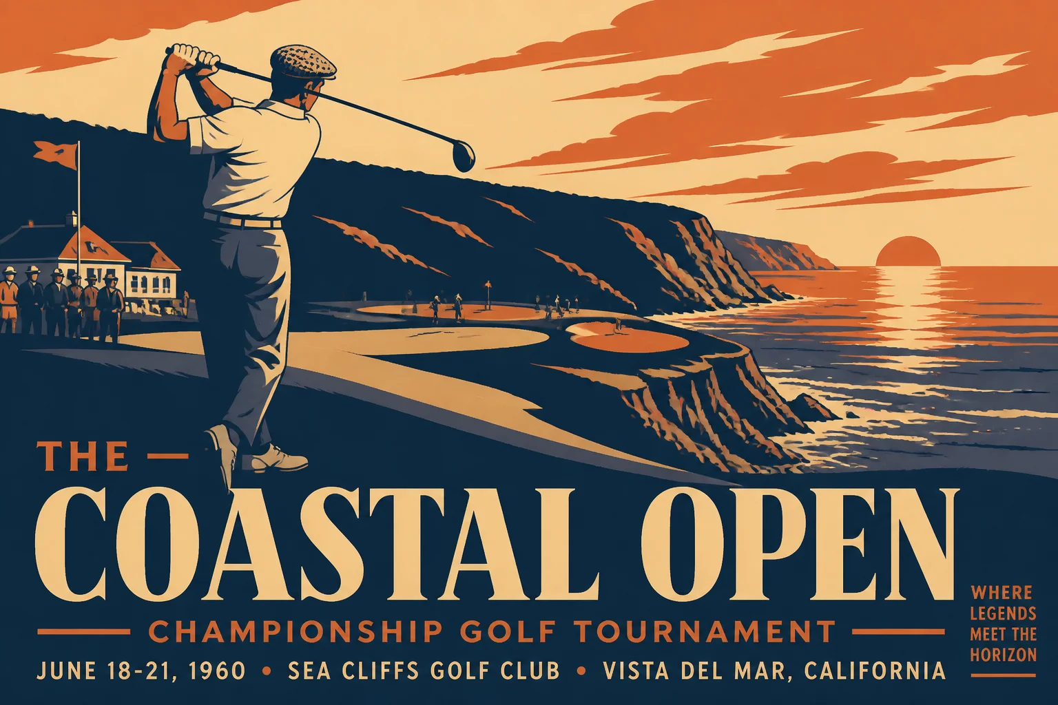 The Coastal Open — Sports Poster