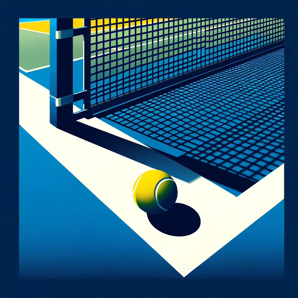 Tennis Ball at Net — Screen Print